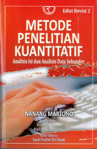 Metode Penelitian Kuantiatif : Analisis Isi dan Analisis Data Sekunder