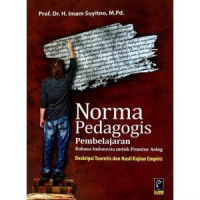 Norma Pedagogis Pembelajaran BIPA Deskripsi Teoritis dan Hasil Kajian Empiris