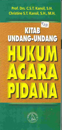 Kitab Undang-Undang Hukum Acara Pidana