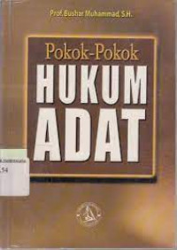 Pokok-Pokok Hukum Adat