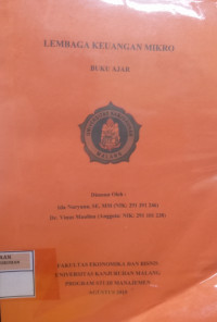 Buku Ajar : Lembaga Keuangan Mikro