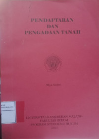 Pendaftaran Dan Pengadaan Tanah