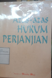 Azas-Azas Hukum Perjanjian