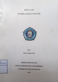 BUKU AJAR - PEMBELAJARAN TEMATIK