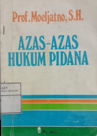 Image of Azas-Azas Hukum Pidana