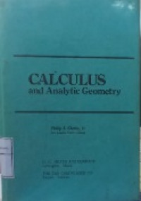 Calculus and Analytic Geometry