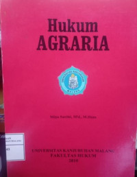 Buku Ajar : Hukum Agraria