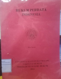 Buku Ajar: Hukum Perdata Indonesia
