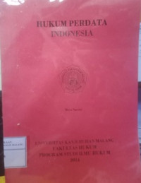 Buku Ajar: Hukum Perdata Indonesia