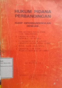 Hukum Pidana Perbandingan