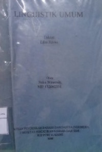 Linguistik Umum