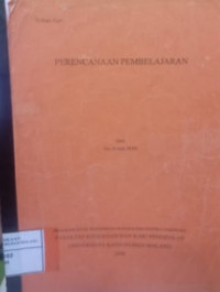 Buku Ajar - Perencanaan Pembelajaran