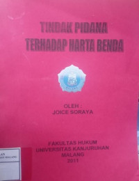 Tindak Pidana Terhadap Harta Benda